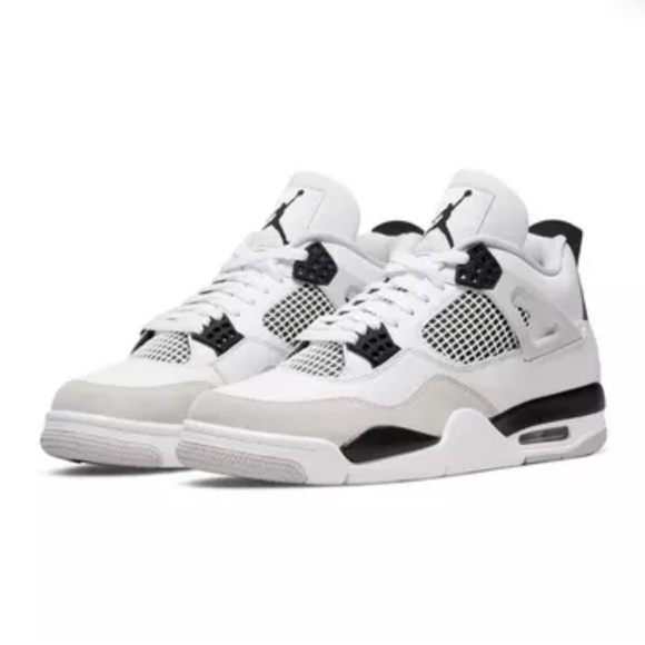 AIR JORDON 4 RETRO Military Black and White Neutral Grey 12 - Picture 2 of 9